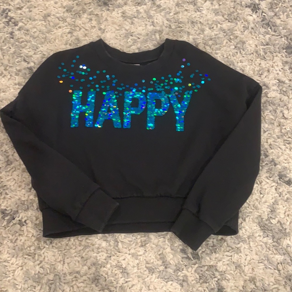 Girls crop sweat shirt